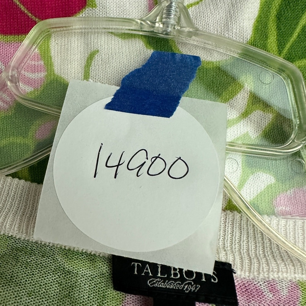 Talbots Womens Preppy Floral Cardigan Sweater Sz S Garden Party Colorful Spring - Picture 7 of 7